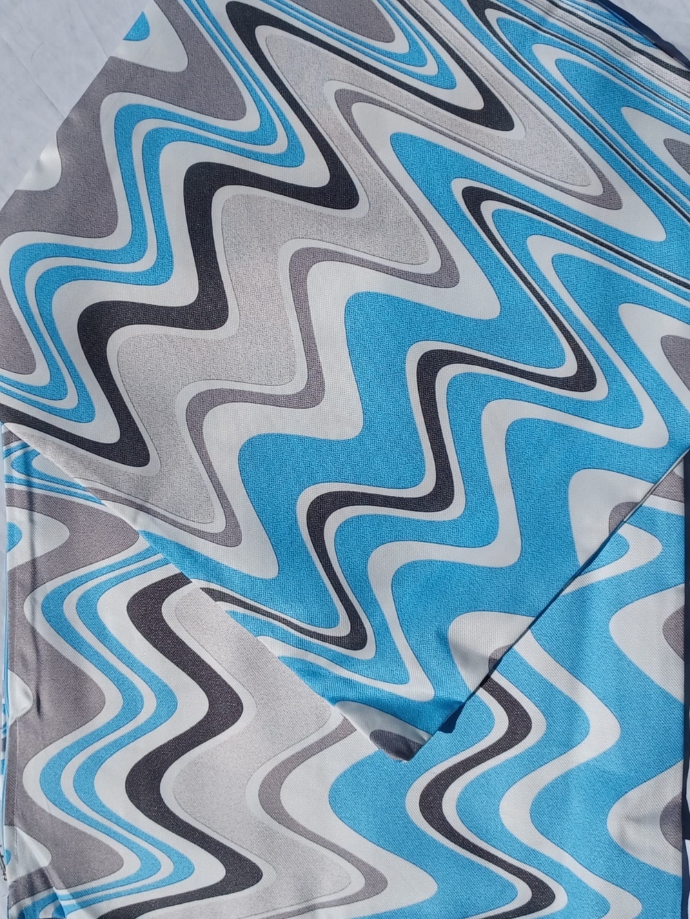 Blue Wave Print Accent Cushion Covers Pair